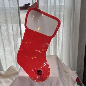 Vibrant Red Holiday Stocking with Spout